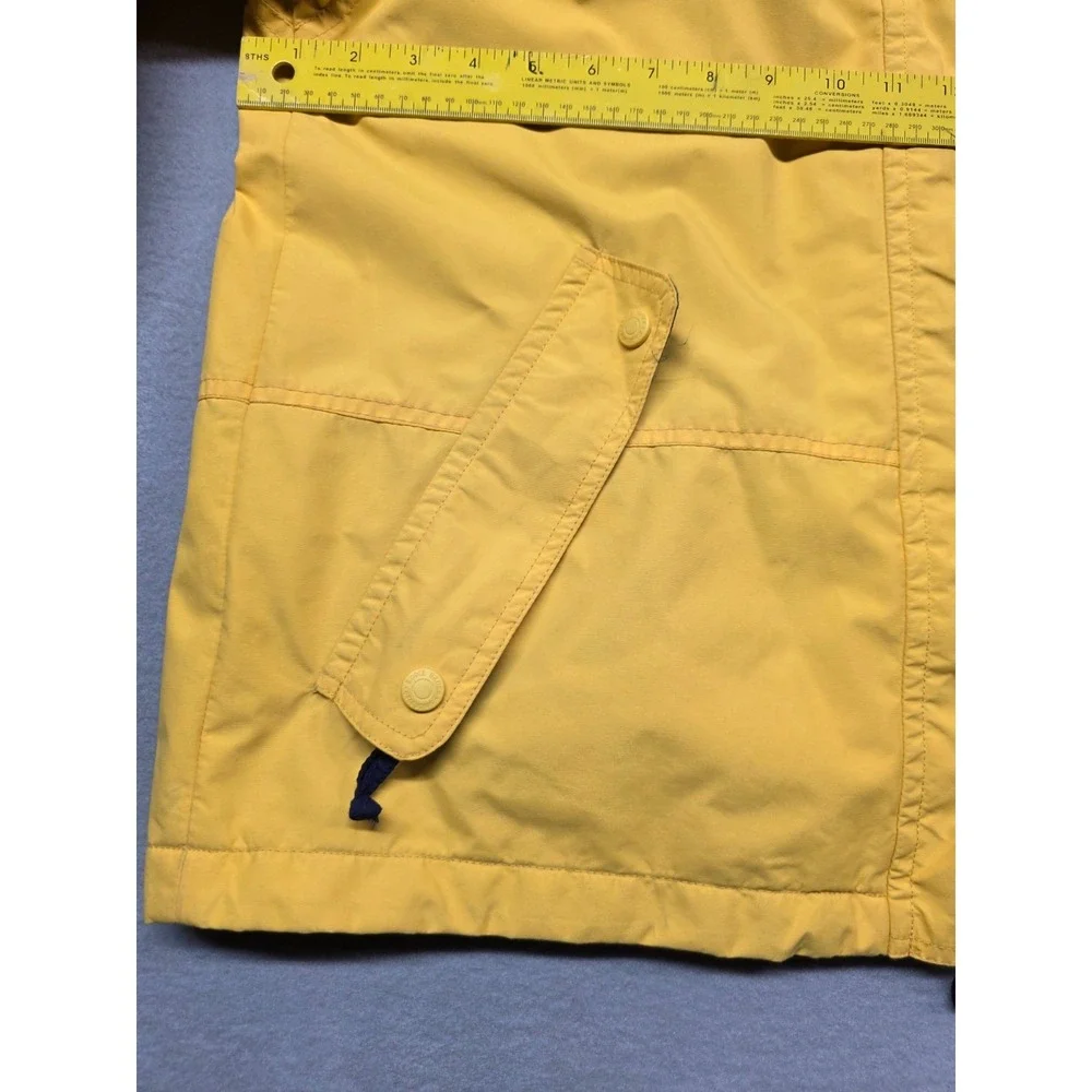 Eddie Bauer Jacket Mens Small Yellow GORE-TEX Hooded Parka‎ Waterproof Rain Coat